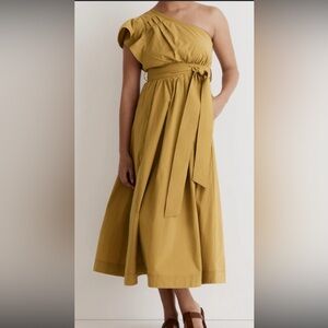 NWT Madewell One-Shoulder MIDI  Dress